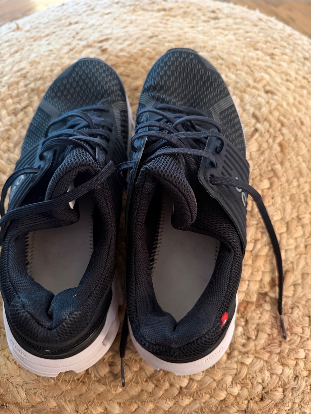 On Running Women’s Black Athletic Shoes with White Midsole